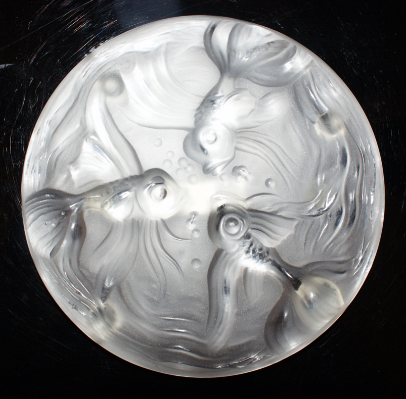 Vetri Vintage Lalique pesci del XX Secolo Pezzo di storia autentico - Robertaebasta® Art Gallery opere d’arte esclusive.